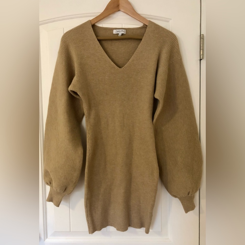 Emory Park Tan/Camel Sweater Dress Size S